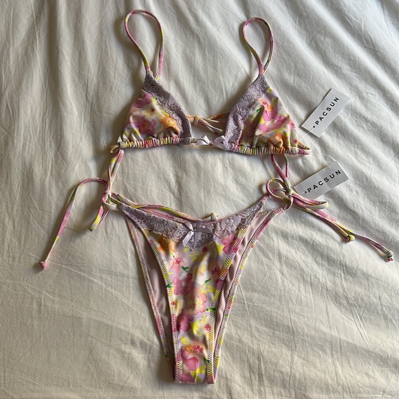 Pacsun floral lace bikini set NWT- LAST CHANCE TO PURCHASE (see caption) - Picture 5 of 5